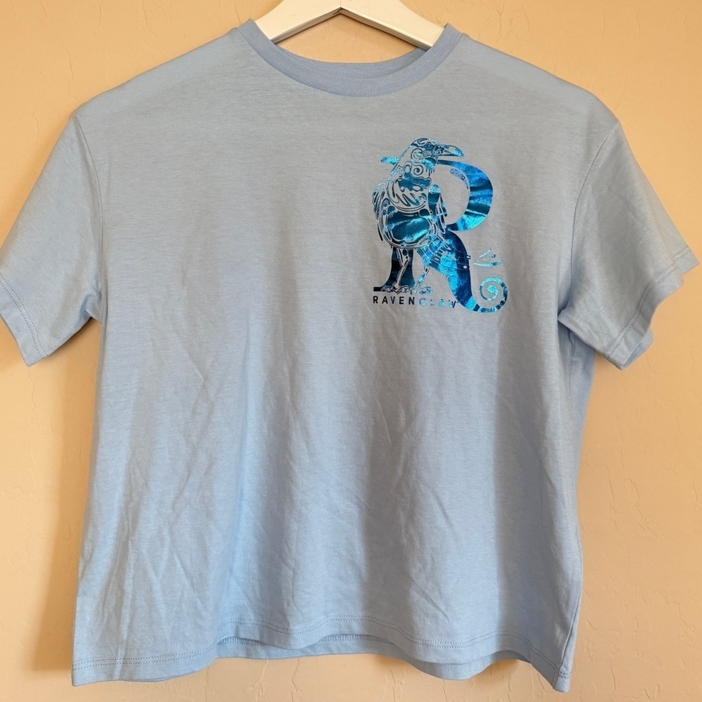 Harry Potter Ravenclaw TShirt H&M Cropped Blue Graphic Tee Girls 12/14 Women XS